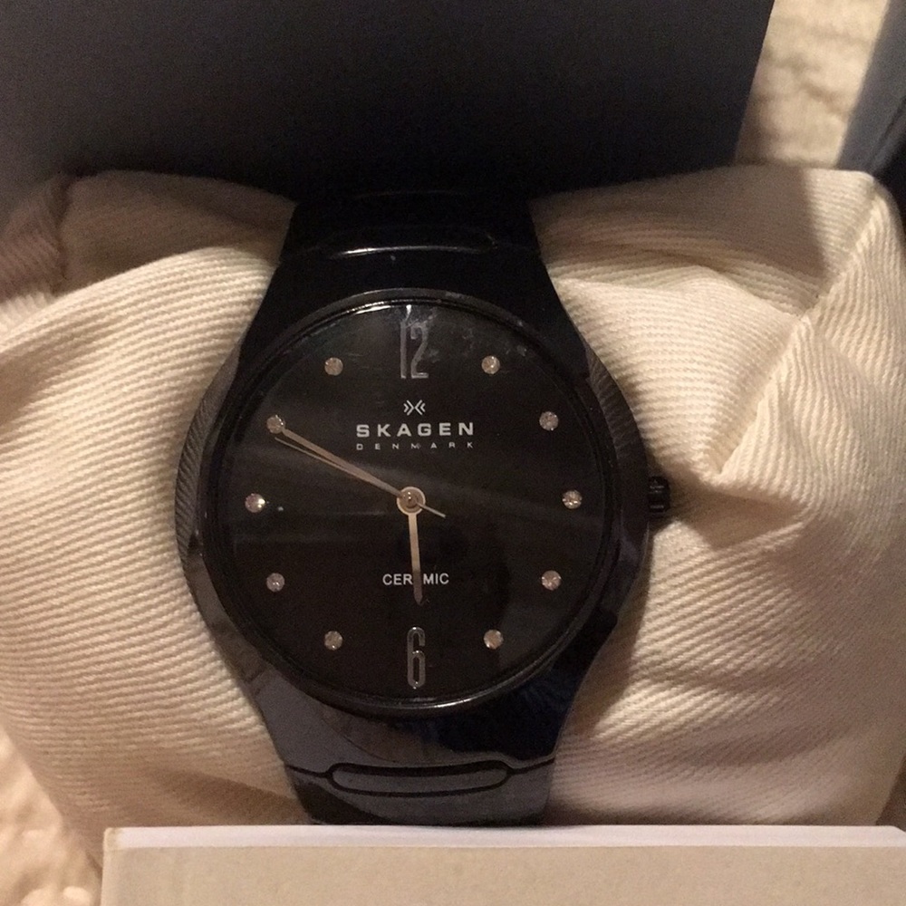 Skagen Ceramic black watch